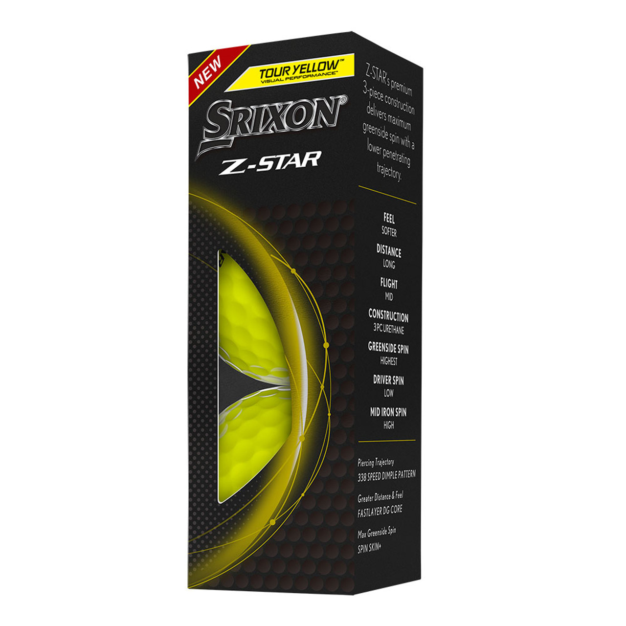 Srixon Z-Star 8 Yellow Golf Balls - Maple Hill Golf